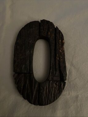 Anthropologie Faux Wood “O”Wall Accent